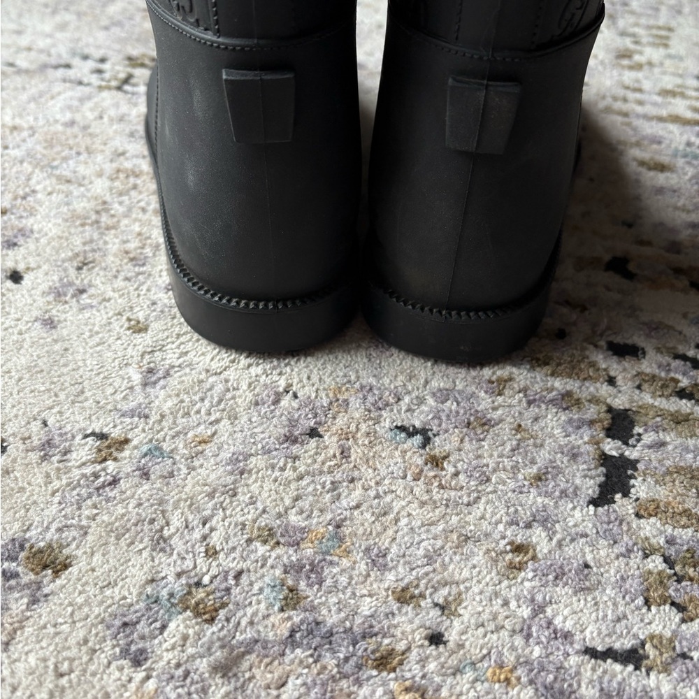 Gucci Black Rubber Guccisma Wellington Boot, Embossed Monogram, Insulated Inside - Picture 12 of 16